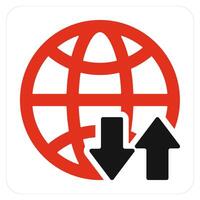 Global Synchronize and globe iocn concept vector