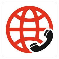 International Call and center icon cocnept vector