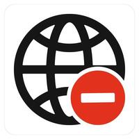 Remove Globe and globe icon concept vector