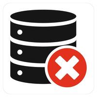 Wrong Server and no data icon concept vector