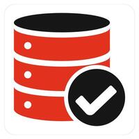 Approved Server and check icon concept vector