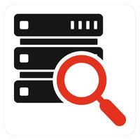 Search Database and data search iocn concept vector