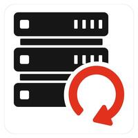 Update Server and refresh icon concept vector