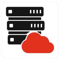 Cloud Server and hosting icon concept vector