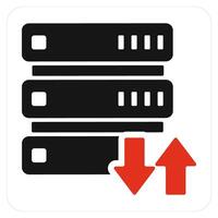 Synchronize Server and sync icon concept vector