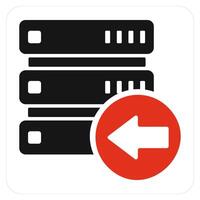 Receive Shield and receive icon concept vector