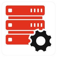 Server Settings and server icon concept vector