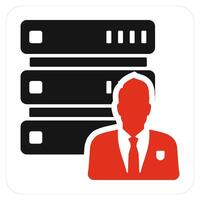 Server Owner and owner icon concept vector