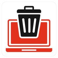 Remove Laptop and delete icon concept vector