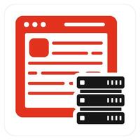 Hosting and server icon concept vector