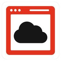 Cloud Webpage and web icon concept vector