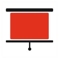 Projector Screen and projecting icon concept vector