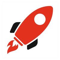Rocket and launch icon concept vector