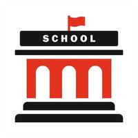 School Building and study icon concept vector