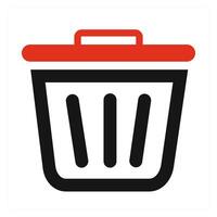 Trash and bin icon concept vector