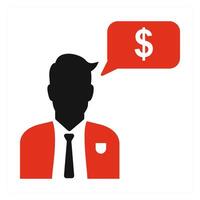 Accountant and manger icon concept vector