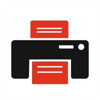 Printer and print icon concept vector
