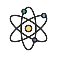 Icon showing an atom, with electrons orbiting the nucleus, representing physics vector