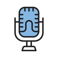 Microphone for recording audio or amplifying sound vector