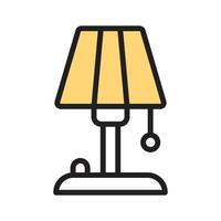 Table lamp providing light for work or study vector