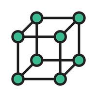 A blockchain network representing decentralized data and cryptocurrency vector