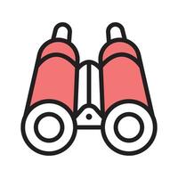 Binoculars used for viewing distant objects, often for exploration or observation vector