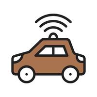 A self driving car representing autonomous vehicle technology vector