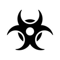 A biohazard symbol warning of dangerous biological materials vector
