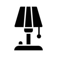 Table lamp providing light for work or study vector