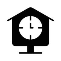 A traditional cuckoo clock with a pendulum to tell time vector