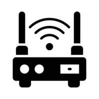 A wireless router for internet connectivity and data distribution vector