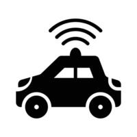 A self driving car representing autonomous vehicle technology vector