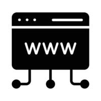 Trendy icon of web address, world wide web vector