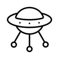 A futuristic UFO representing extraterrestrial life and space exploration vector