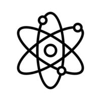 Icon showing an atom, with electrons orbiting the nucleus, representing physics vector