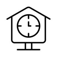 A traditional cuckoo clock with a pendulum to tell time vector