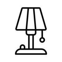 Table lamp providing light for work or study vector