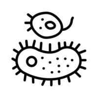 Microscopic bacteria and virus representing pathogens in microbiology vector