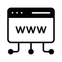 Trendy icon of web address, world wide web vector