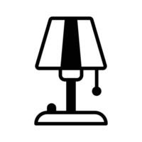 Table lamp providing light for work or study vector