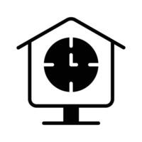 A traditional cuckoo clock with a pendulum to tell time vector
