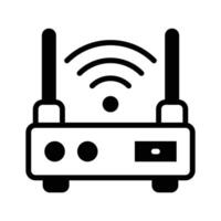 A wireless router for internet connectivity and data distribution vector