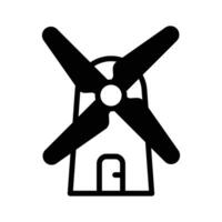 A windmill converting wind energy into electricity vector