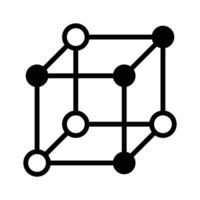 A blockchain network representing decentralized data and cryptocurrency vector