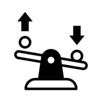 A seesaw icon demonstrating balance and play in physics vector