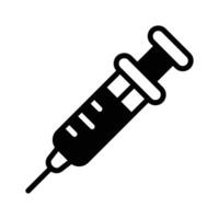 Syringe for injecting or extracting liquids, symbolizing medical and biological sciences vector
