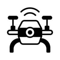 Get this editable icon of drone camera in unique style vector