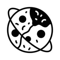Icon of outer space, planets, and stars, representing astronomy and space science vector