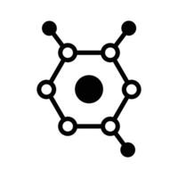 Diagram representing atoms and their molecular bonding in scientific research vector