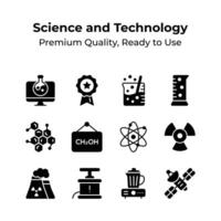 Grab this amazing set of science and technology icons vector